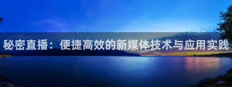 雨燕直播nba在线观看官网：秘密直播：便捷高效的新媒体技术与应用实践